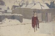 John Singer Sargent Mannikin in the Snow oil painting reproduction
